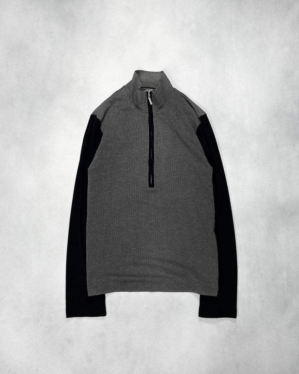 Jean Paul Gaultier Striped Half-Zip Top