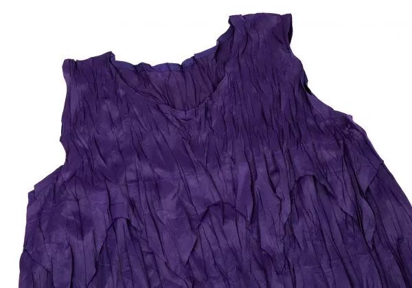 Issey Miyake Vintage Purple Zigzag Pleated Top