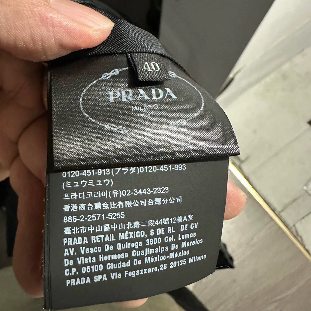Prada Nylon Triangle Logo Skirt