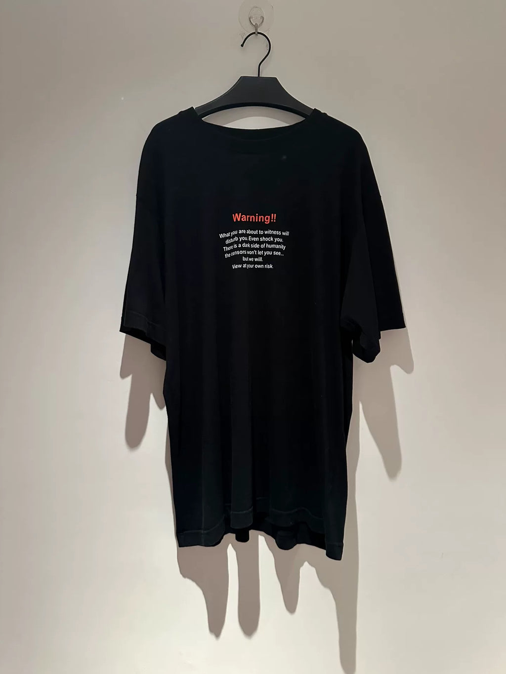 Vetements Warning short-sleeve tee, Dark Web 19AW