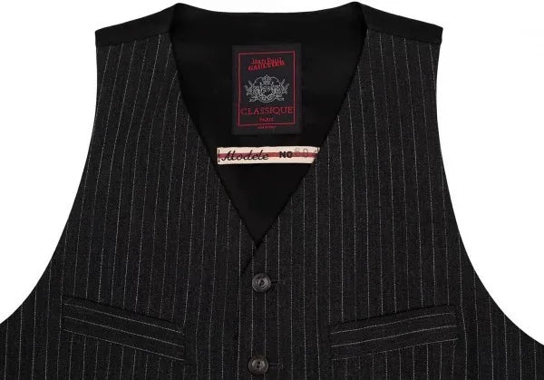 Jean Paul Gaultier Vintage Black Abstract Portrait Vest