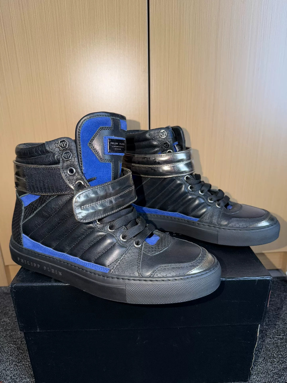 Philipp Plein Iconic Snake Print Lace-Up Sneakers
