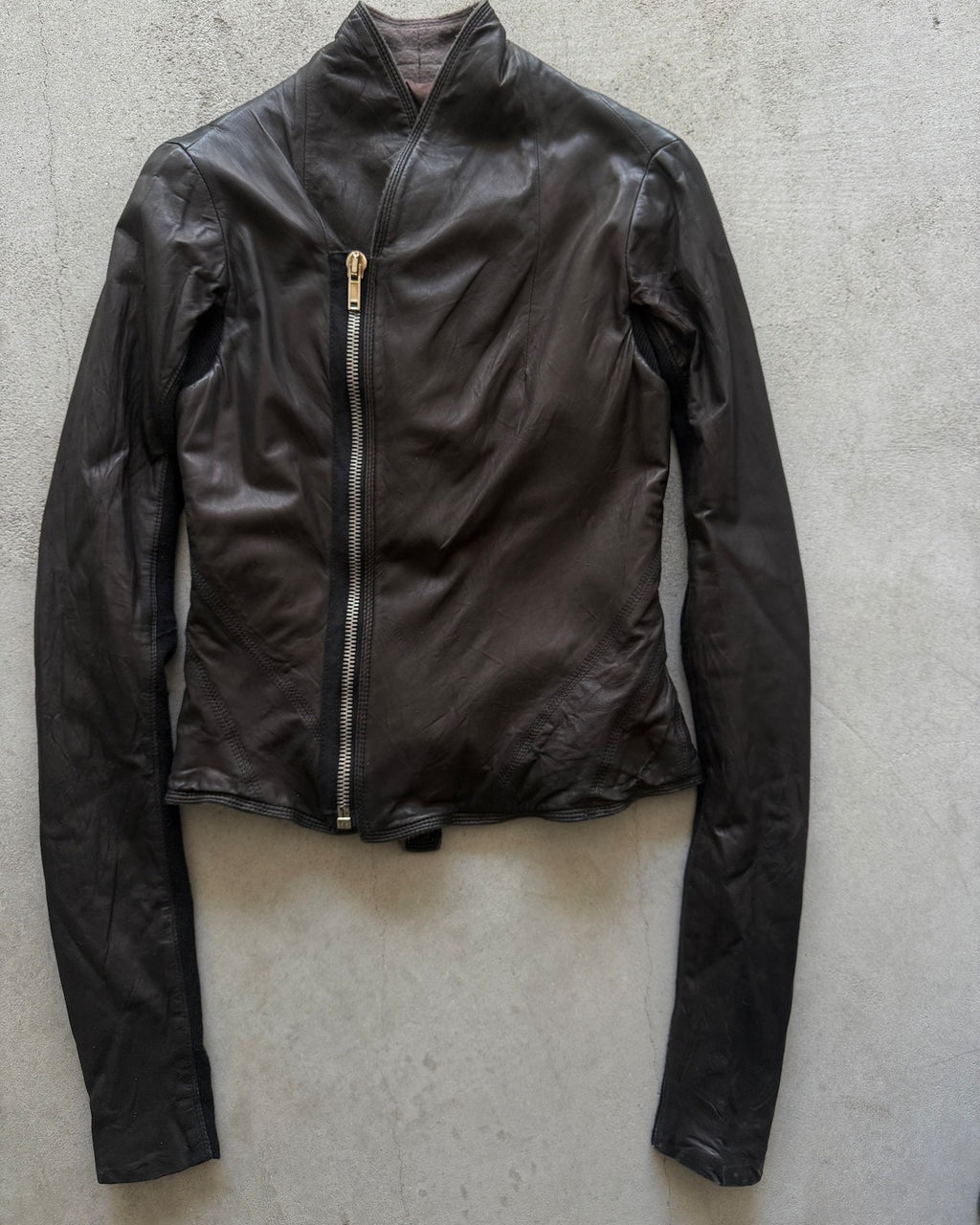 Rick Owens 2000s Lambskin Zip-Up Jacket
