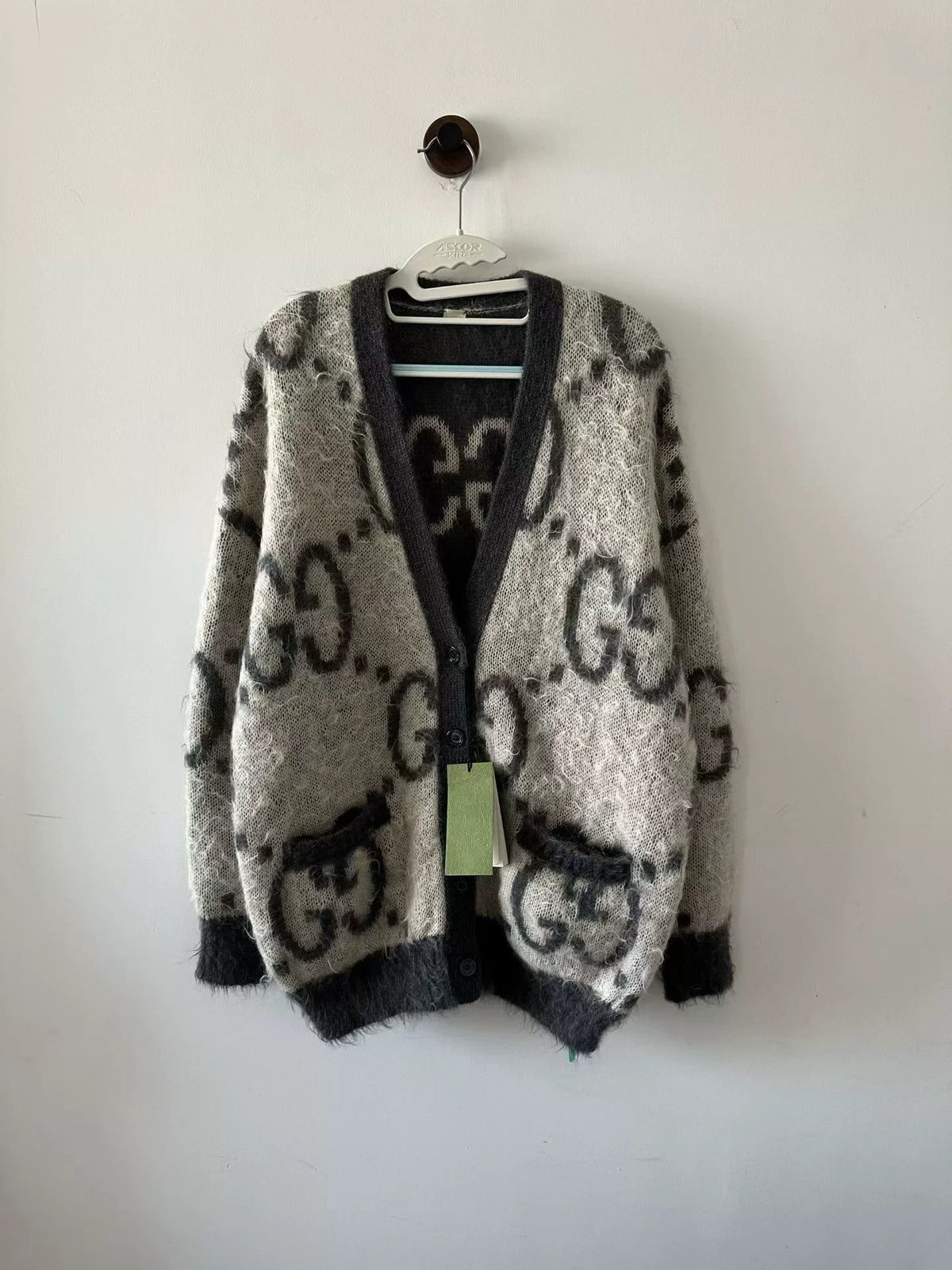 Gucci All-Over Print Mohair Cardigan