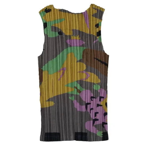 Issey Miyake Vintage Dark Floral Pleated Top