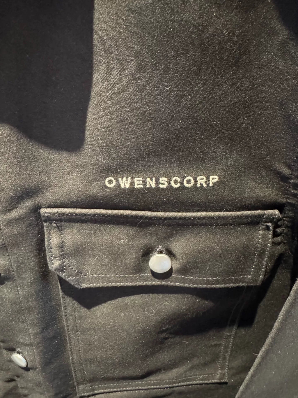 Rick Owens Forever Satin Cotton Work Shirt
