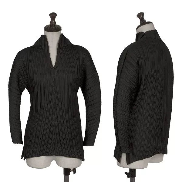 Issey Miyake Vintage Black Pleated Top
