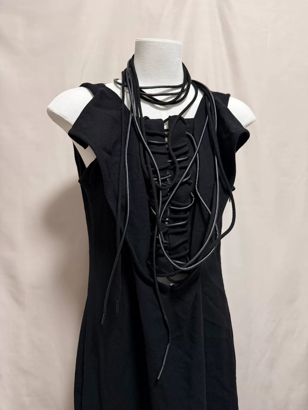 Yohji Yamamoto 21AW Lace-Up Drawstring Dress