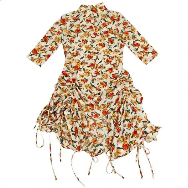 Jean Paul Gaultier Vintage Yellow Floral Mesh Dress