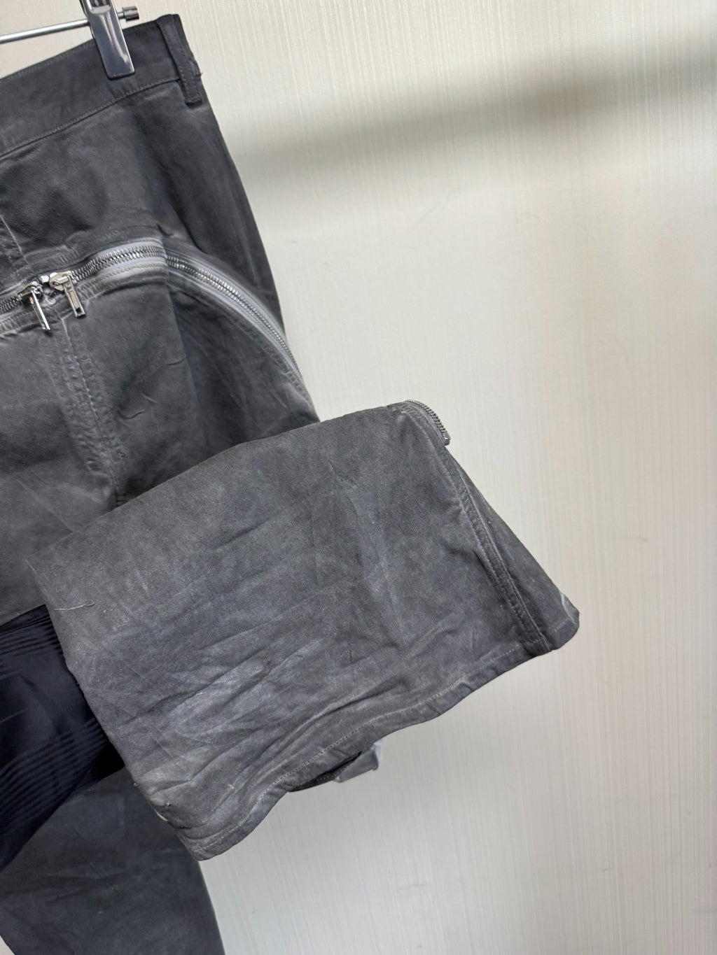 Rick Owens washed banana zipper jeans