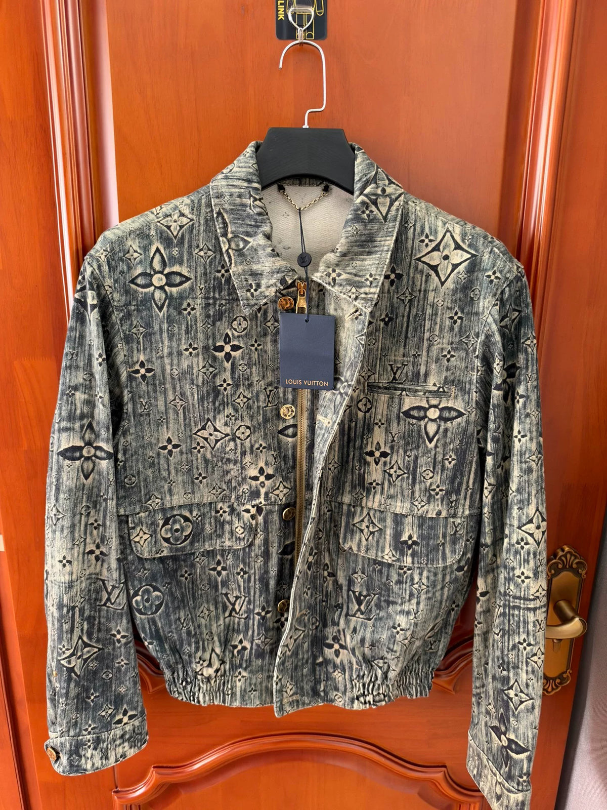 Louis Vuitton Rendered All-Over Monogram Denim Jacket