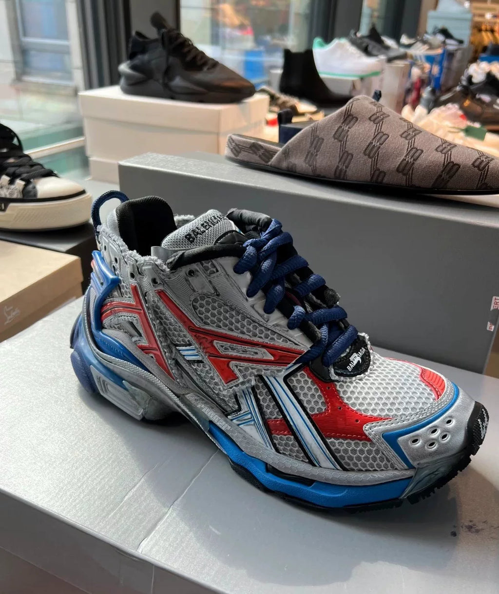 Balenciaga Runner White Blue Red Colorway