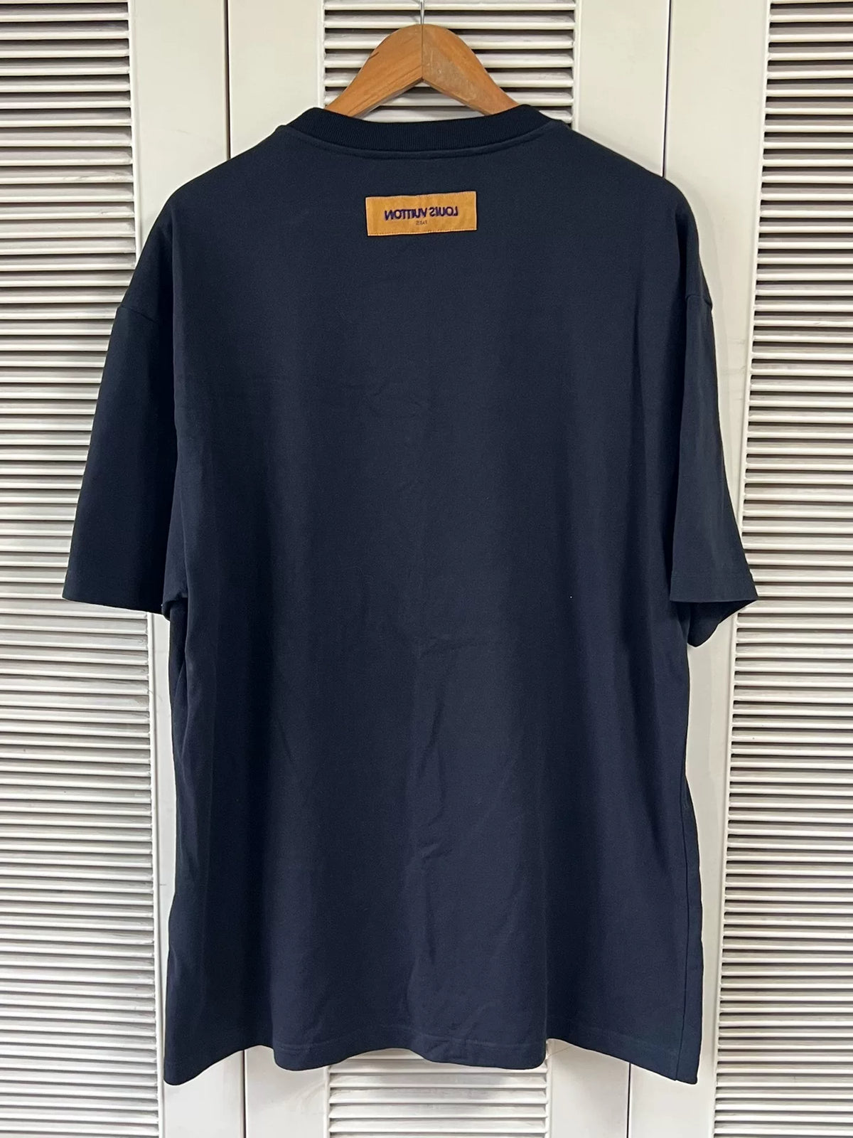 Louis Vuitton LV SS24 Black Pearl Beaded Letter Short-Sleeve T-Shirt
