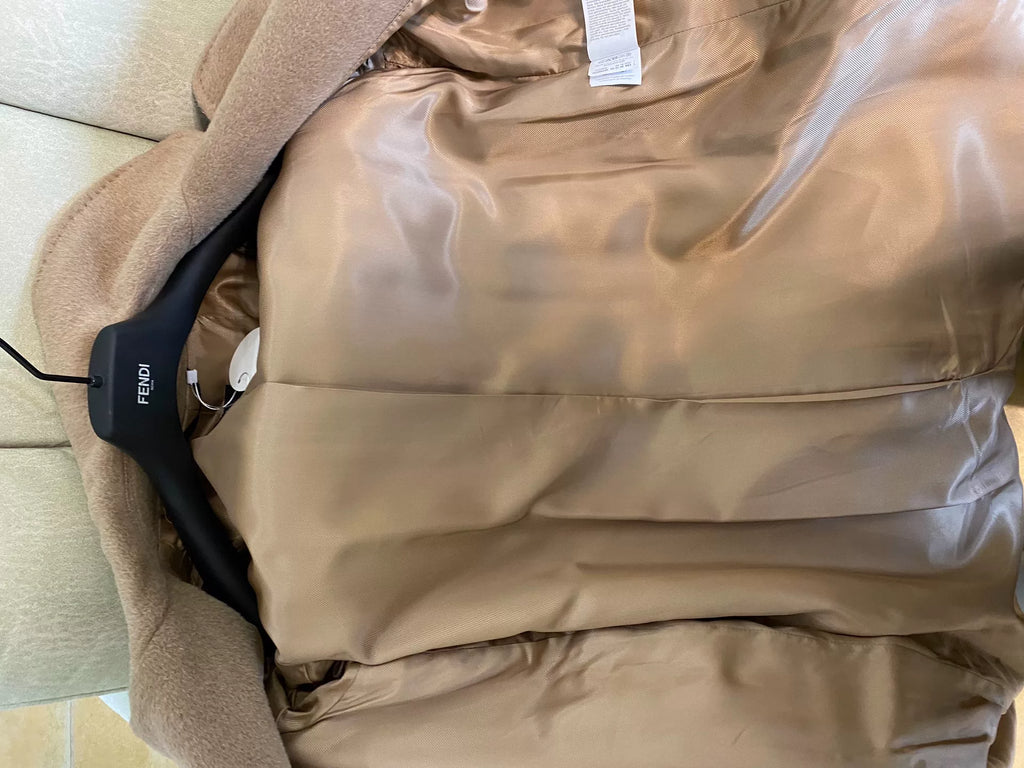 Max Mara Dark Camel Wool Alpaca Coat