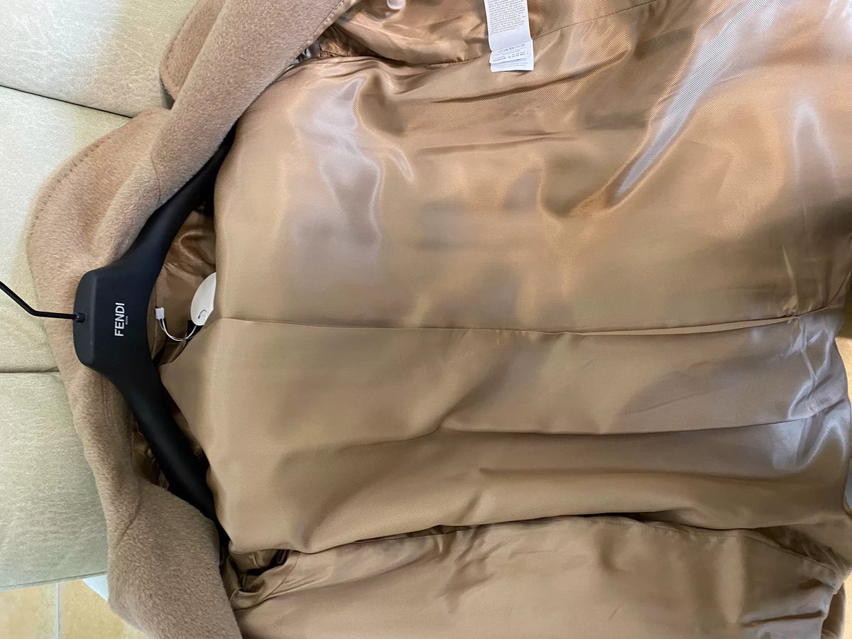 Max Mara Dark Camel Wool Alpaca Coat