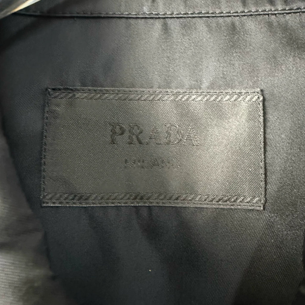 Prada Logo Print Collared Jacket