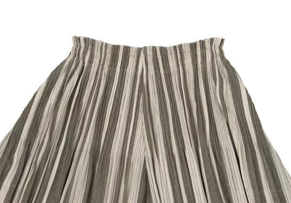 Issey Miyake Vintage Off-Black Striped Pleated Harem Pants