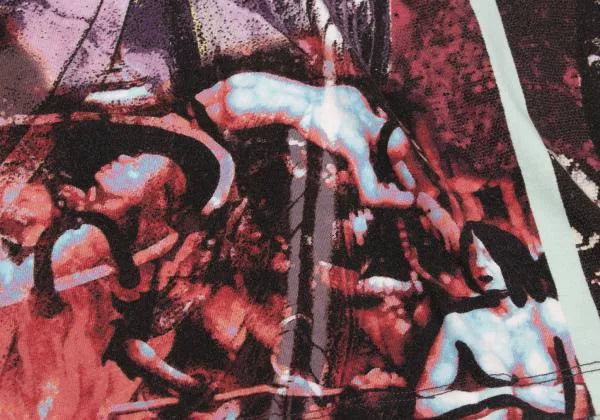 Jean Paul Gaultier Vintage Portrait Floral Top