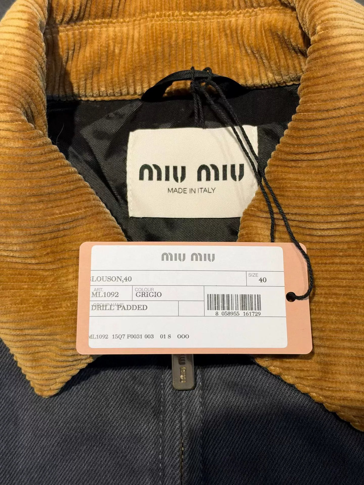 Miu Miu Corduroy Collar Jacket