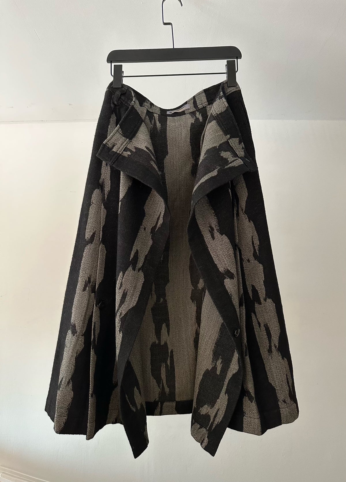 Issey Miyake Midi Wool Skirt