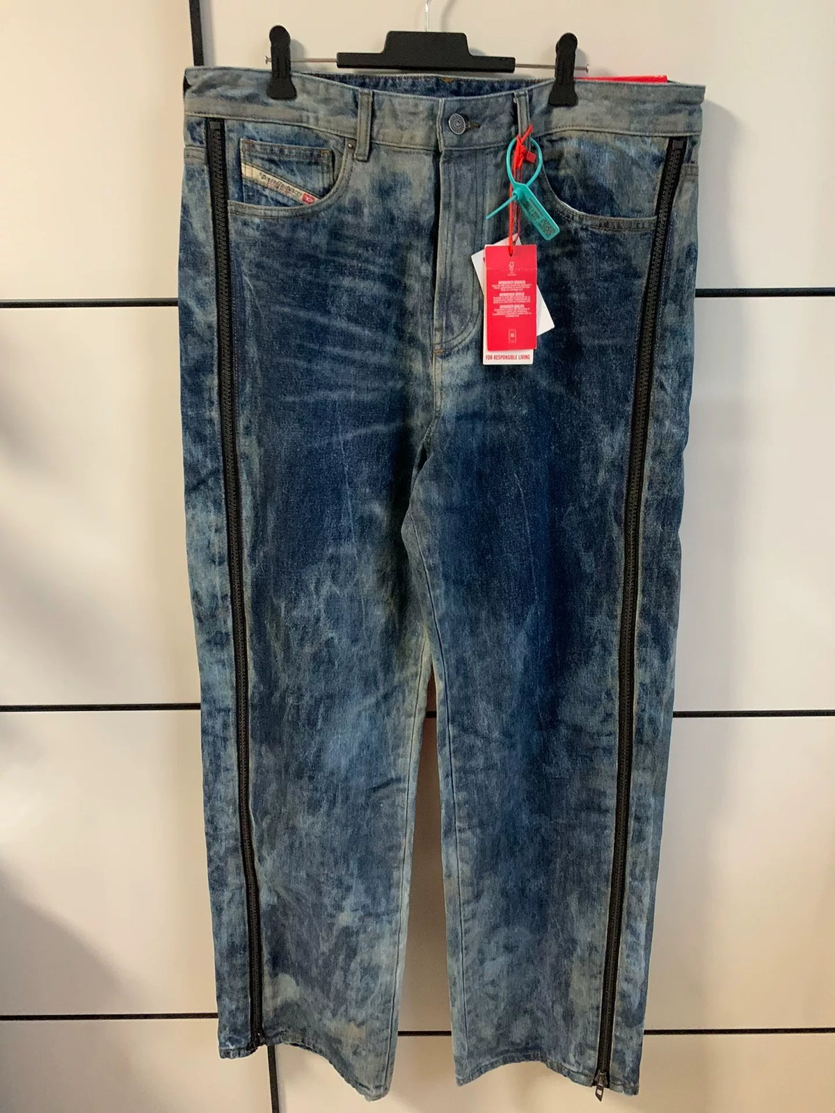 Diesel Zip-Up Denim Jeans