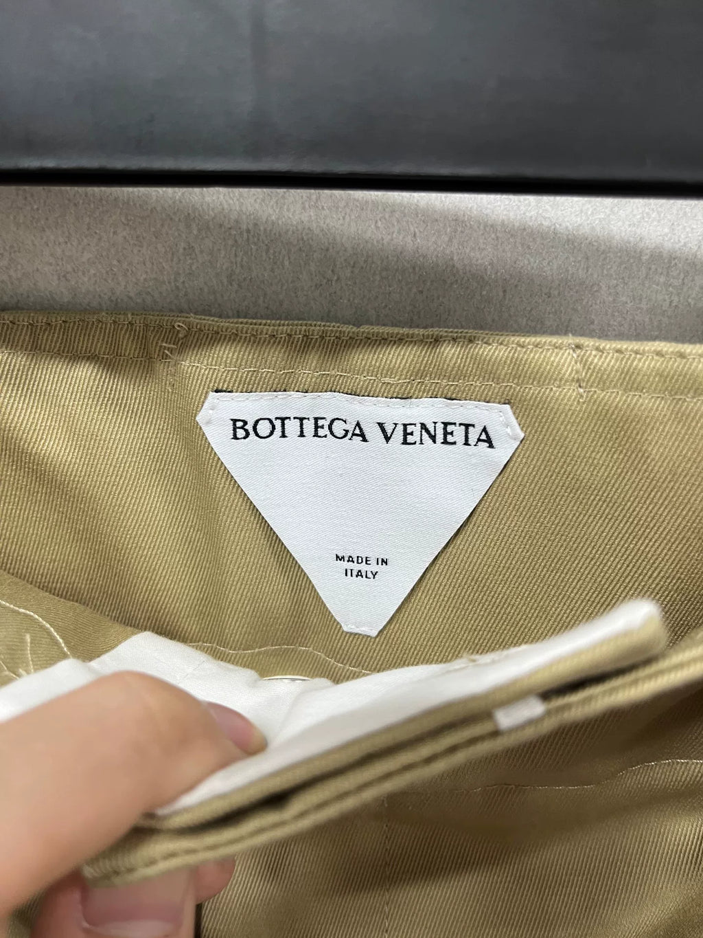 Bottega Veneta Khaki Button Trousers
