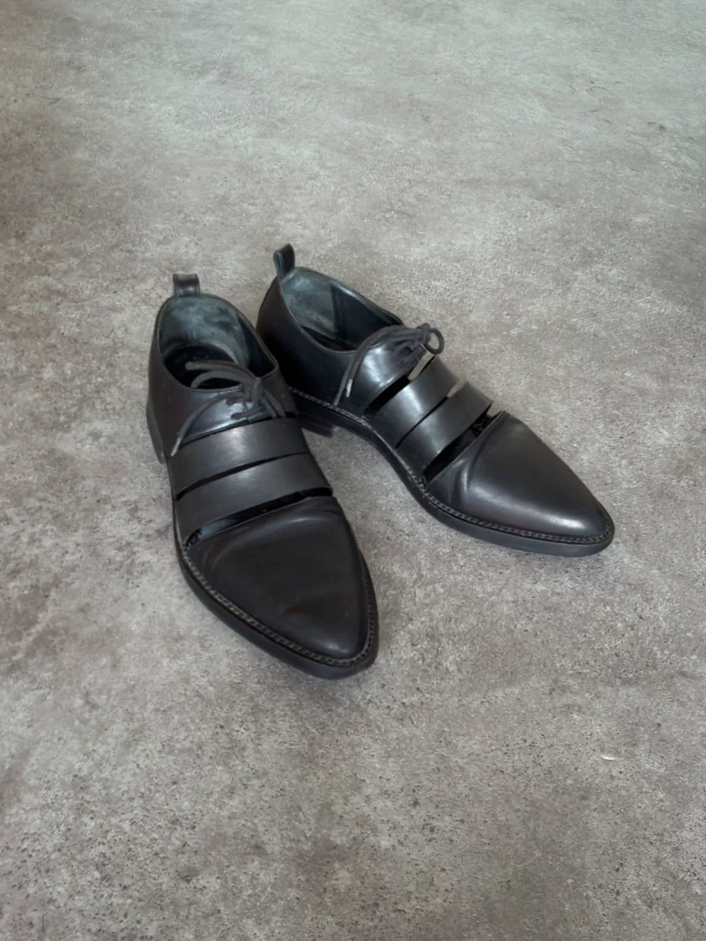 Ann Demeulemeester Pointed-Toe Derby Shoes