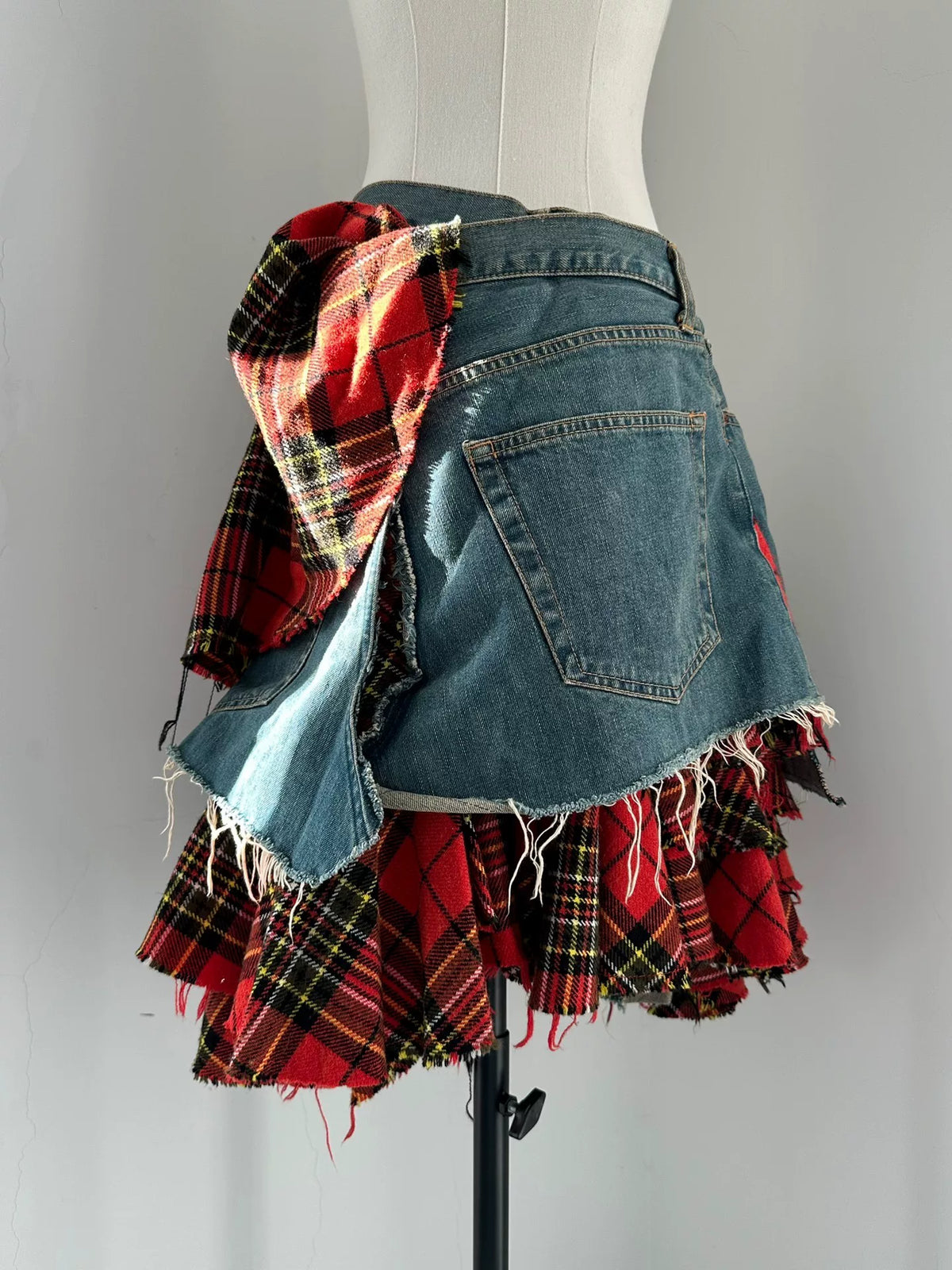 Junya Watanabe 2004 Midi Runway Plaid Skirt