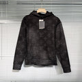 Louis Vuitton Hooded All-Over Logo Print Striped Black Hoodie