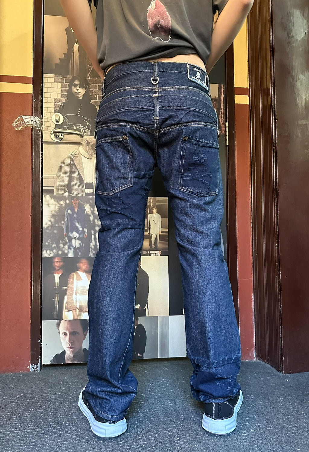 mastermind Japan SS12 Indigo Identity One Wash Double Waist Denim Trousers