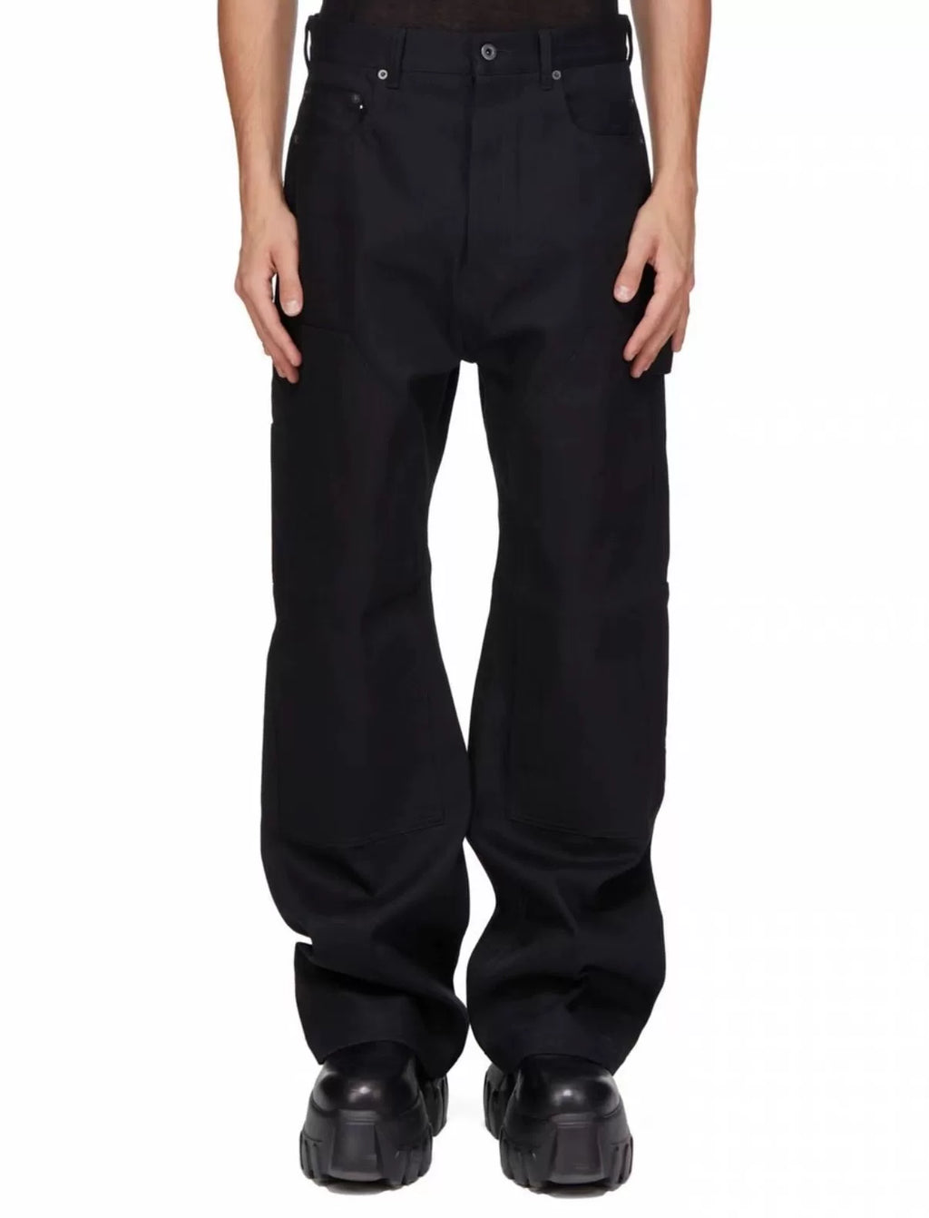 RICK OWENS DRKSHDW 25ss 12oz Double-Knee Pants