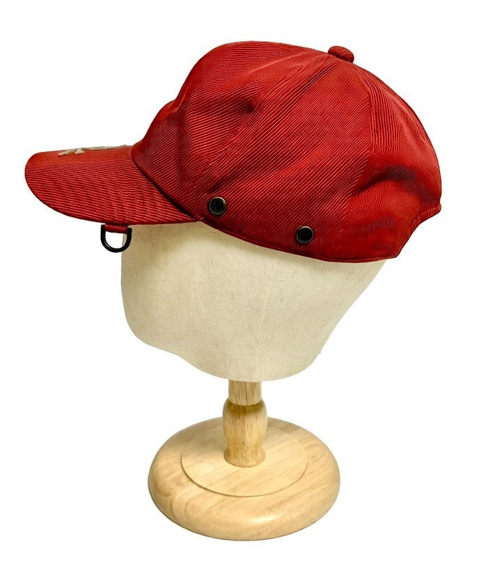 Mastermind Japan Mainline Red Baseball Skull Leather Patch Cap