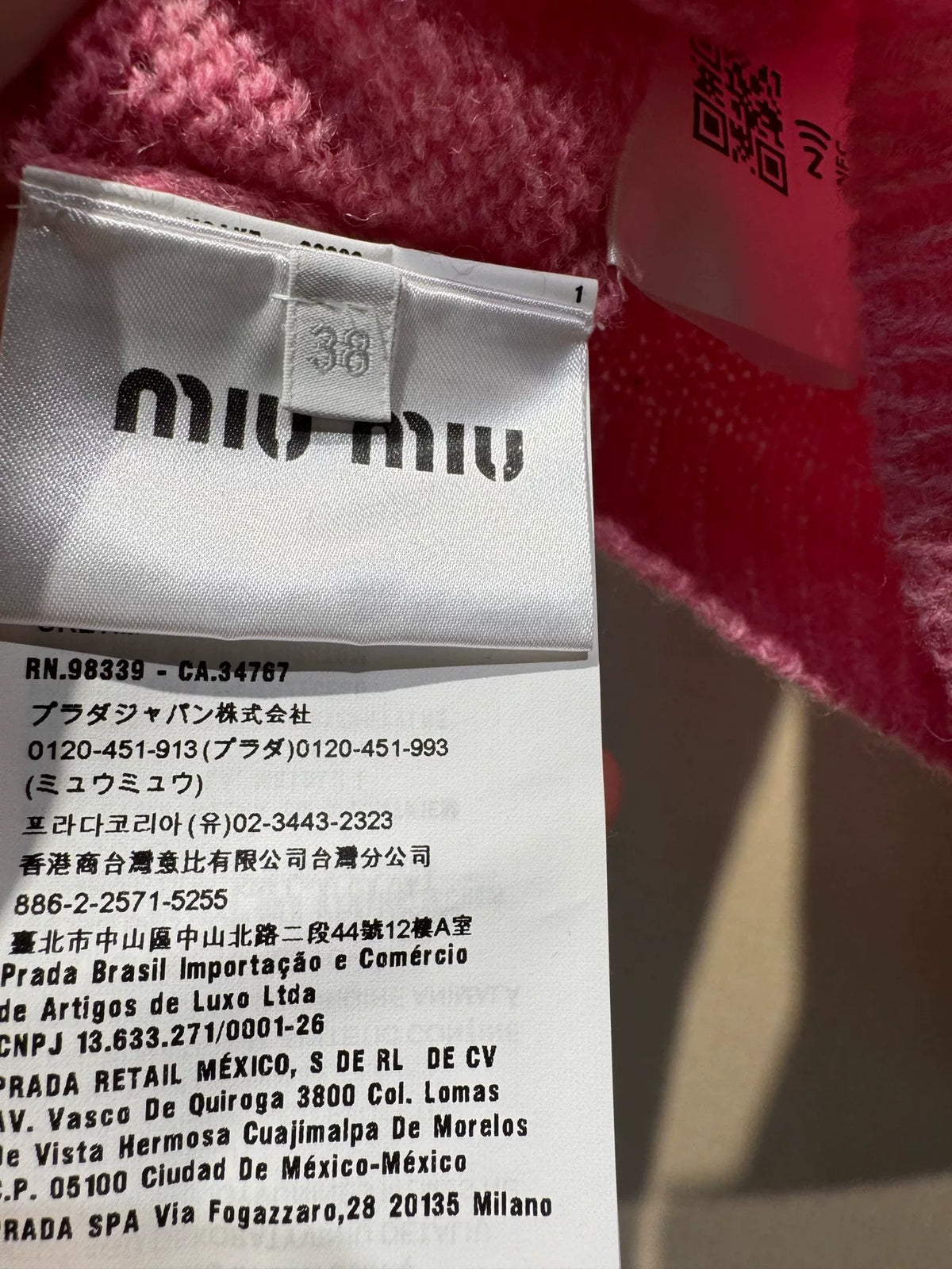 MiuMiu Bow Rhinestone Knit Cardigan