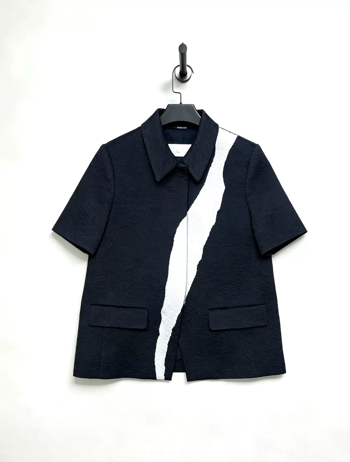Maison Margiela jacquard embossed tonal pattern short jacket