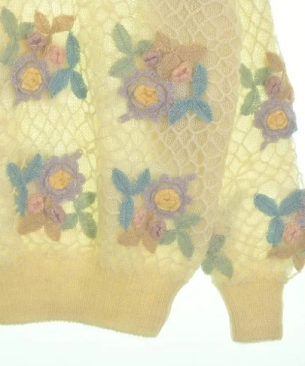 Issey Miyake 1980s Floral Embellished Knit Top