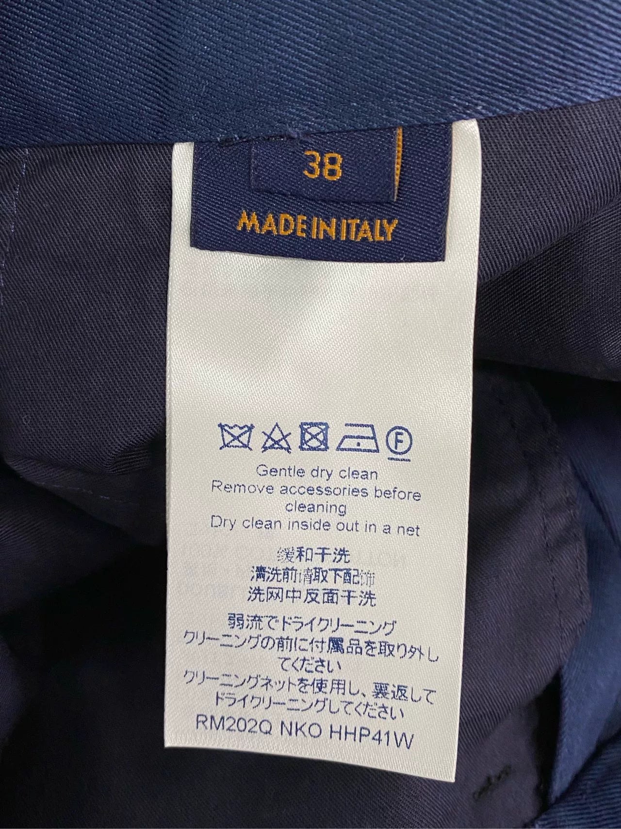 Louis Vuitton Dark Blue Straight-Leg Twill Casual Pants