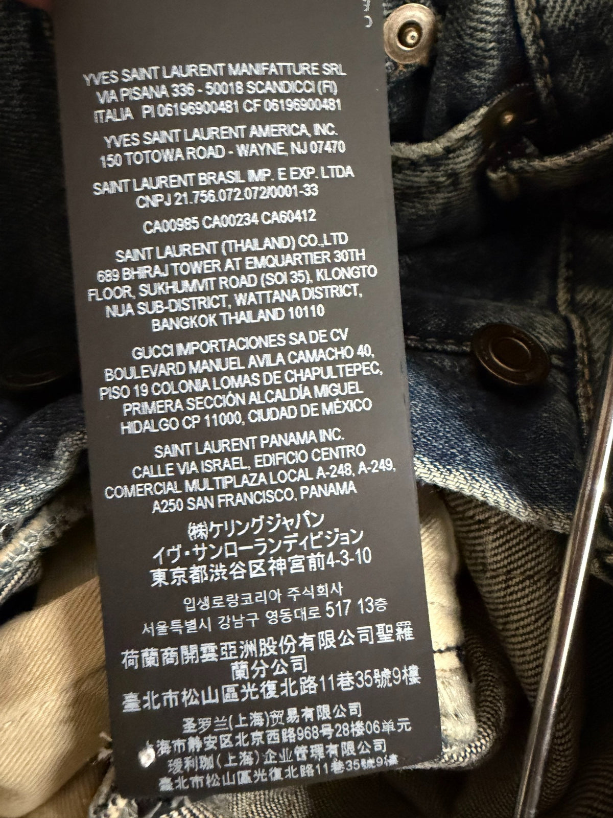 Saint Laurent Paris FW21 D18 Washed Denim Jeans