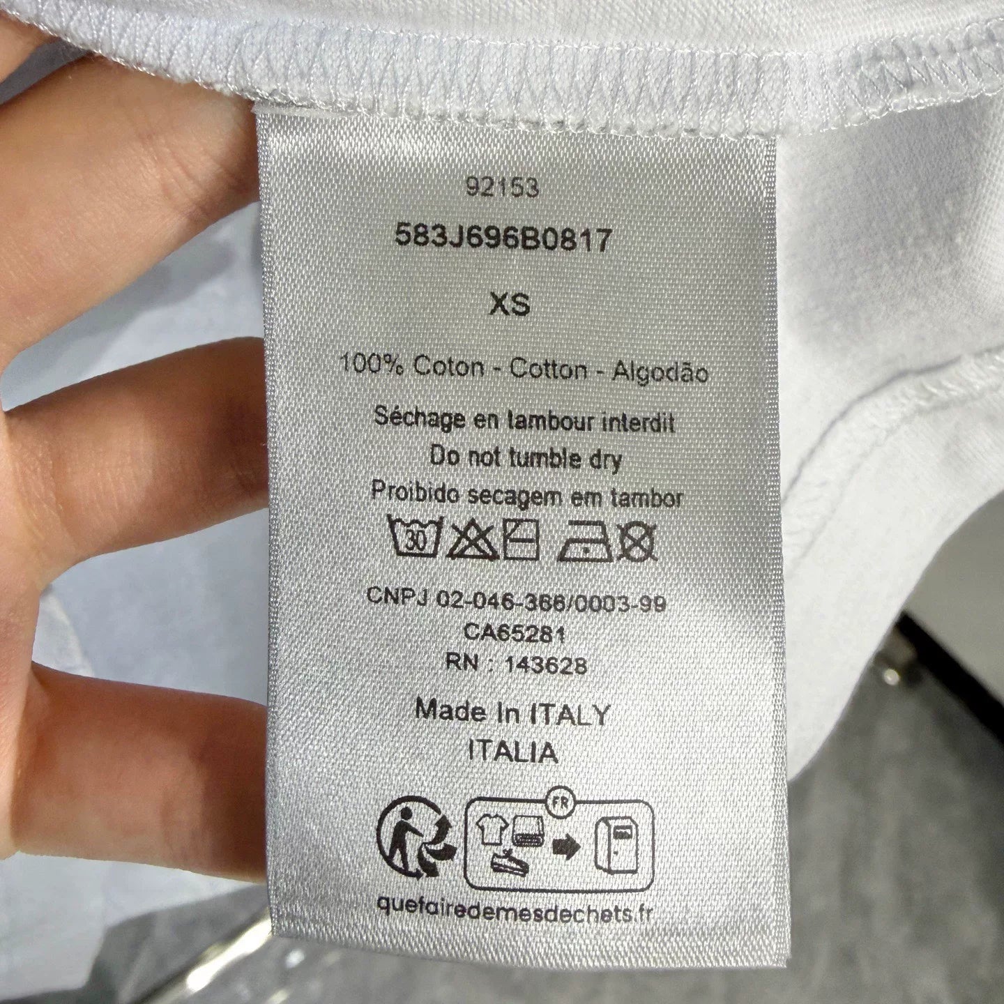 Dior 1947 Cotton Blue Short Sleeve T-Shirt