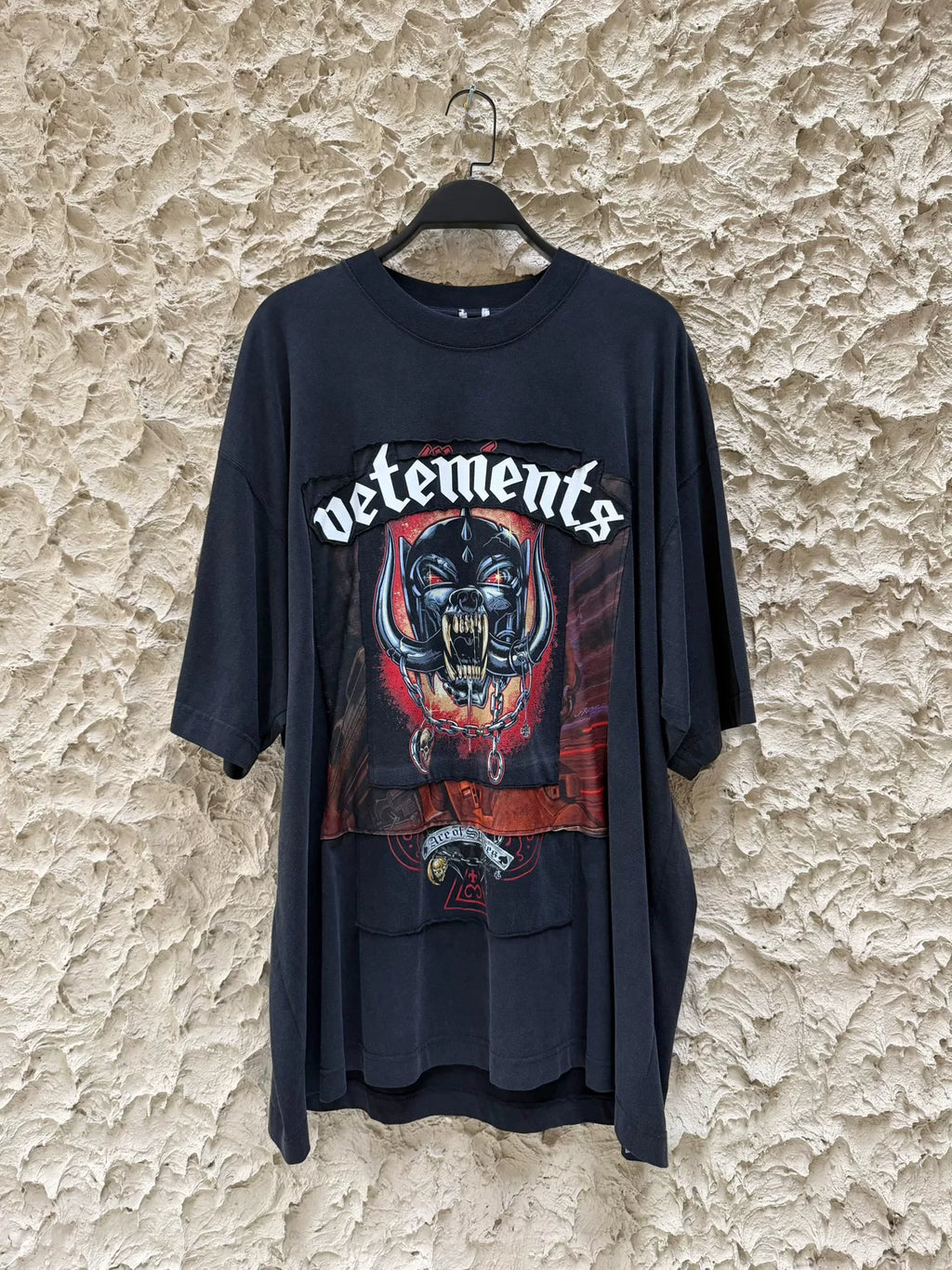 VETEMENTS Motorhead Patchwork Print Short-Sleeve T-Shirt 24SS