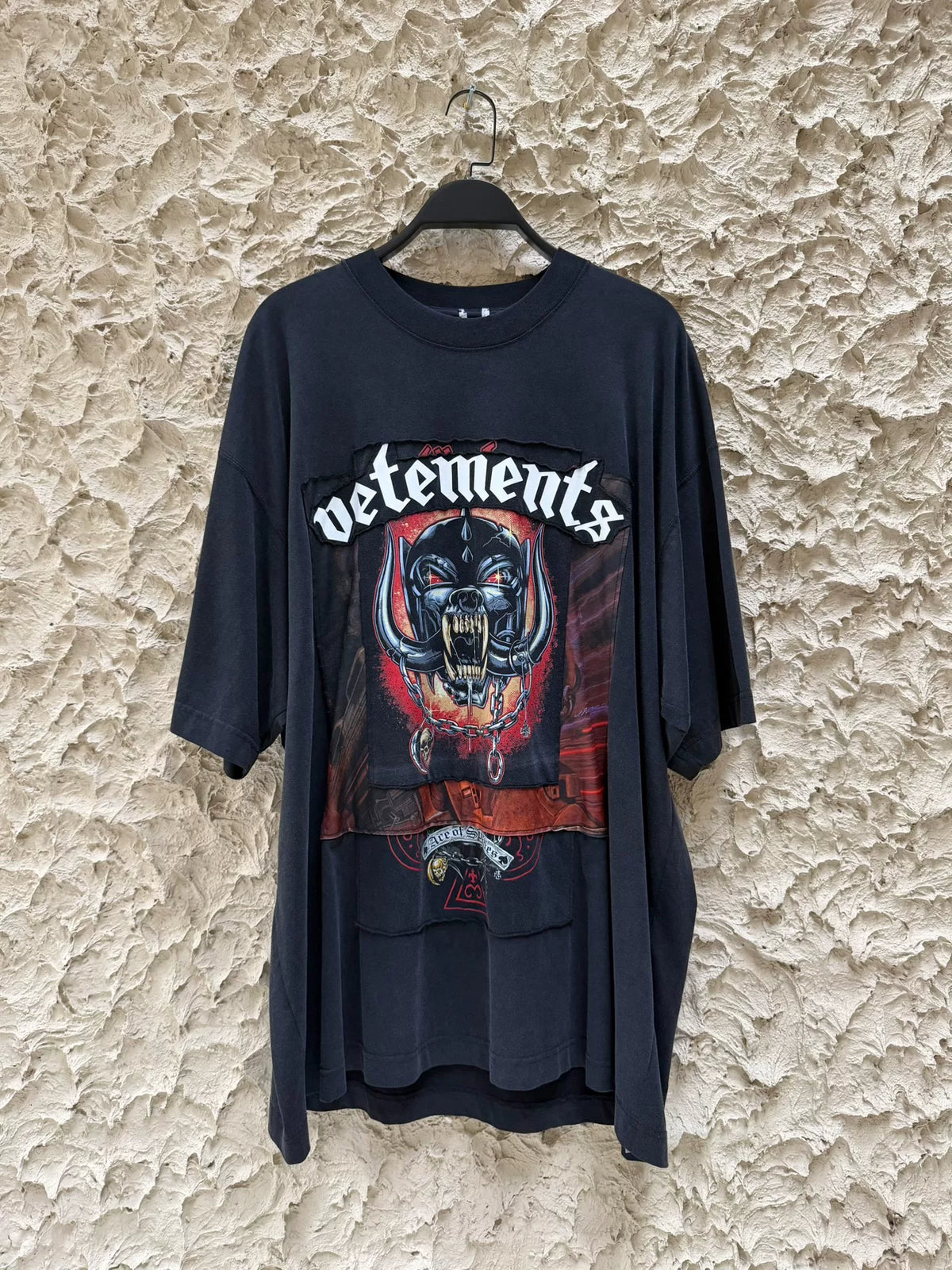 VETEMENTS Motorhead Patchwork Print Short-Sleeve T-Shirt 24SS