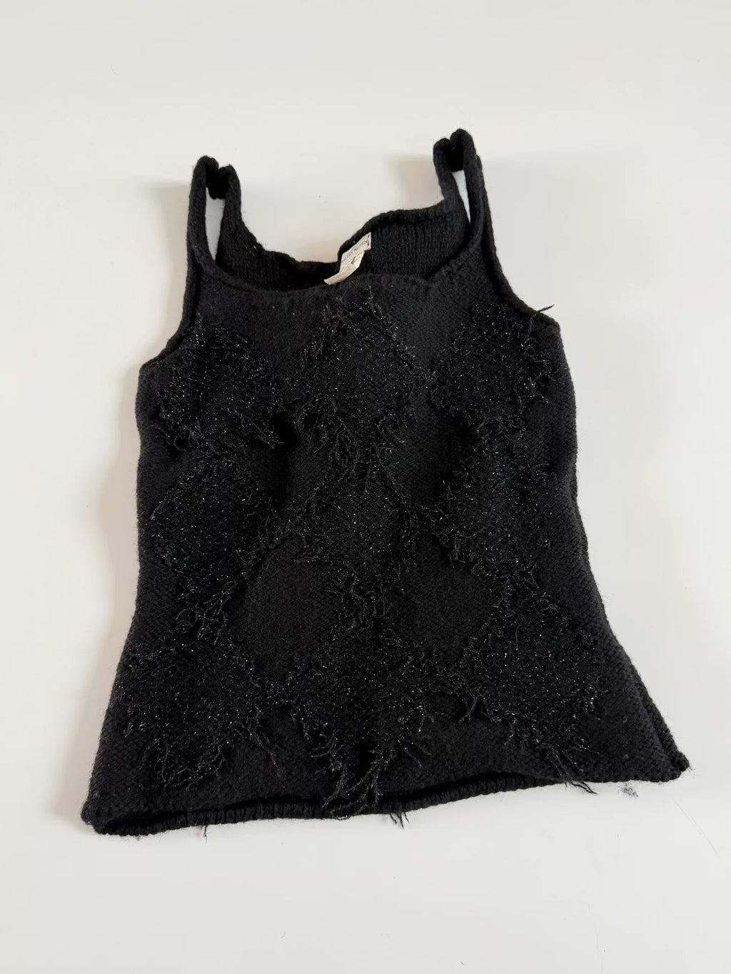 Dries Van Noten Fringe Diamond Knit Vest