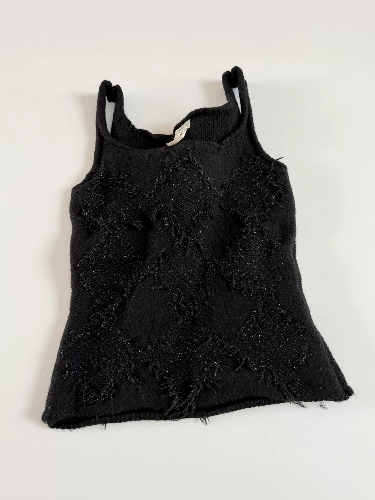 Dries Van Noten Fringe Diamond Knit Vest
