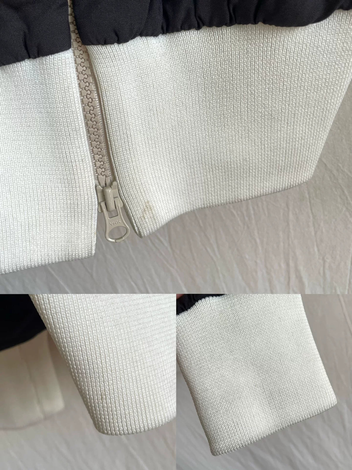 Yohji Yamamoto 02AW White Zip Up Sweater