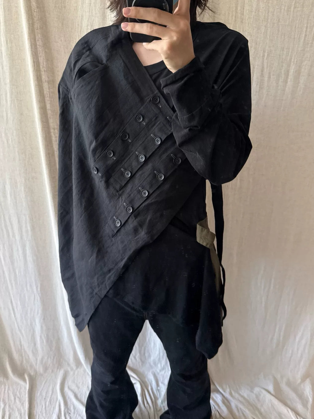 Yohji Yamamoto SS24 Linen Wrap Top