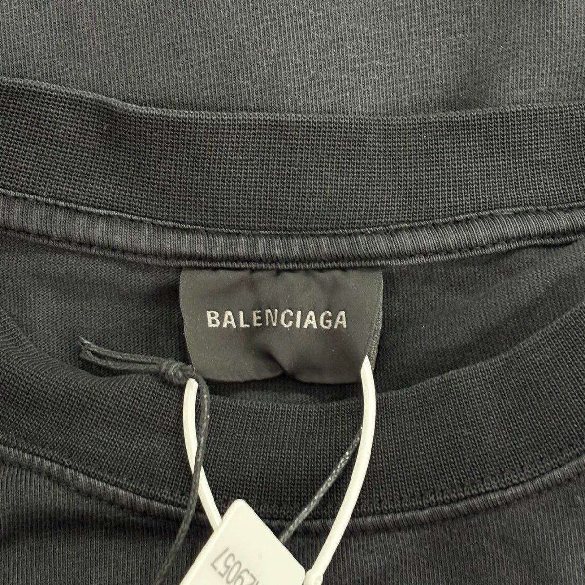 Balenciaga Washed Vintage Crystal Logo Short Sleeve T-Shirt