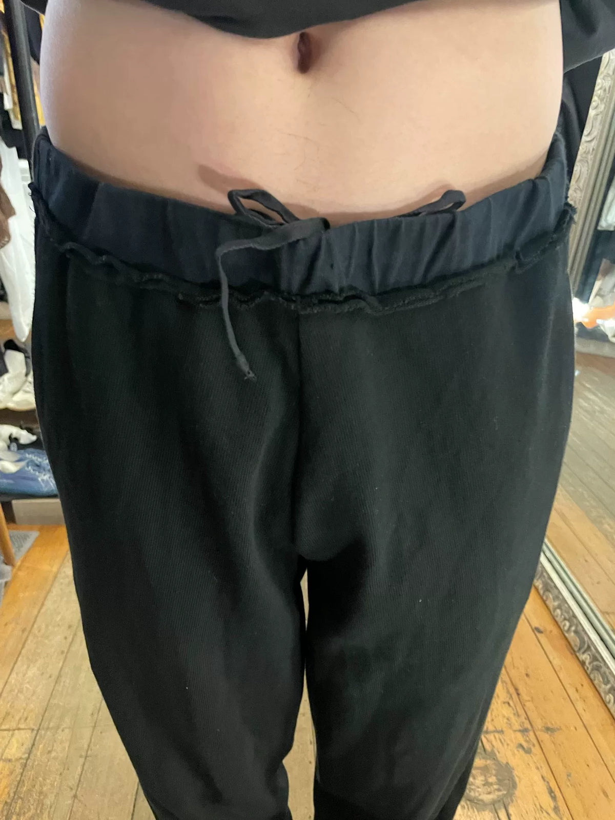 M.A+ FW16 Black Medium Fit Slip-On Cotton Trousers