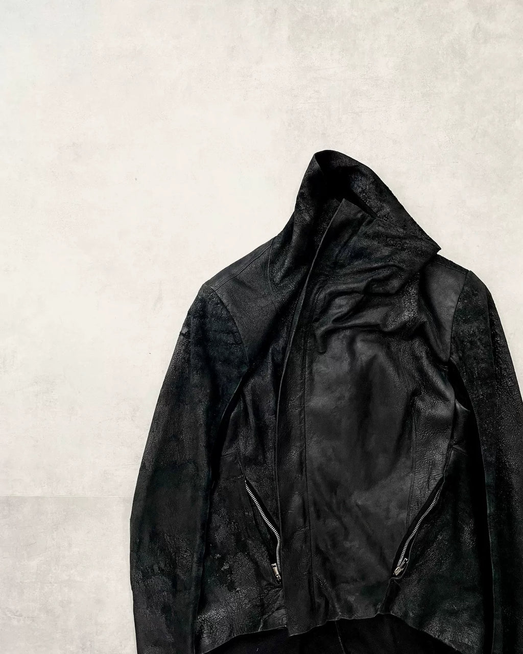 Rick Owens 2010s Embossed Lambskin Jacket