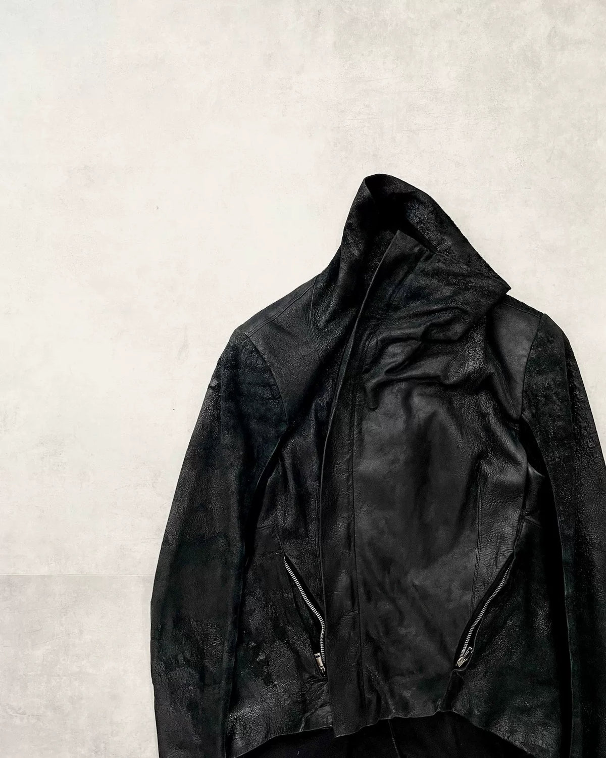 Rick Owens 2010s Embossed Lambskin Jacket