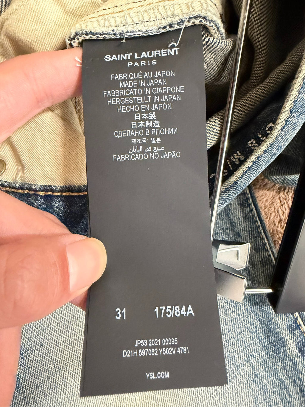 Saint Laurent Paris FW21 D18 Washed Denim Jeans