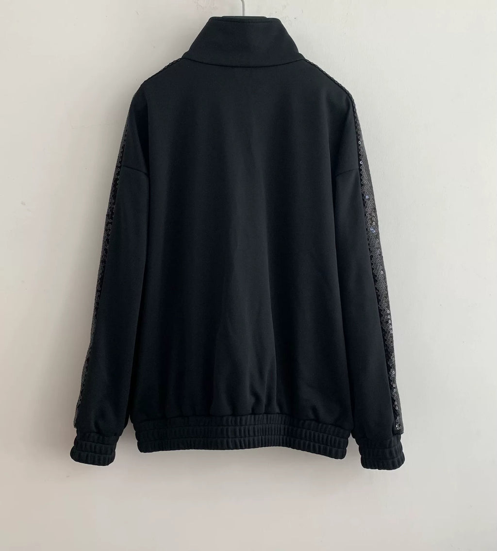 Celine SS23 Black Scale Arc de Triomphe Stand-Collar Jacket